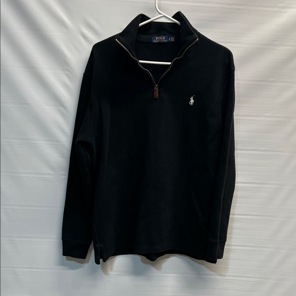 Polo Ralph Lauren Black Quarter Zip Pullover Sweatshirt Men’s L
